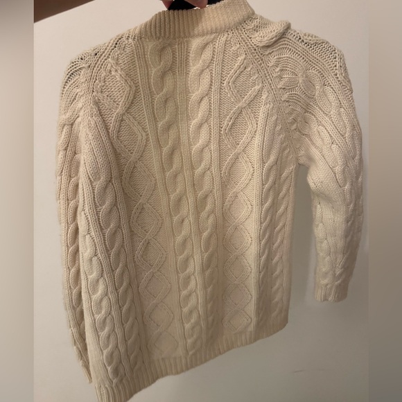 Cream Cable Knit Cardigan - Picture 2 of 3